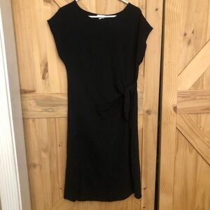 Classic Black Tie-Waist Women's Dress Sz. L
